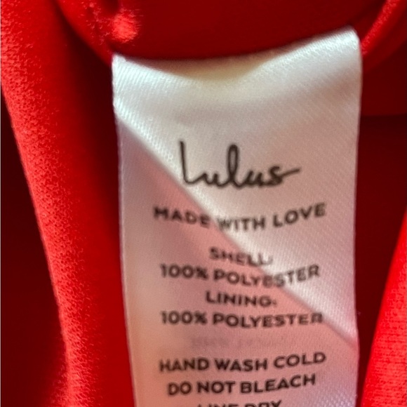 LULUS TRUELY DARLING RED FLORAL PRINT SATIN ONE-SHOULDER MIDI DRESS SZ S - Picture 8 of 12